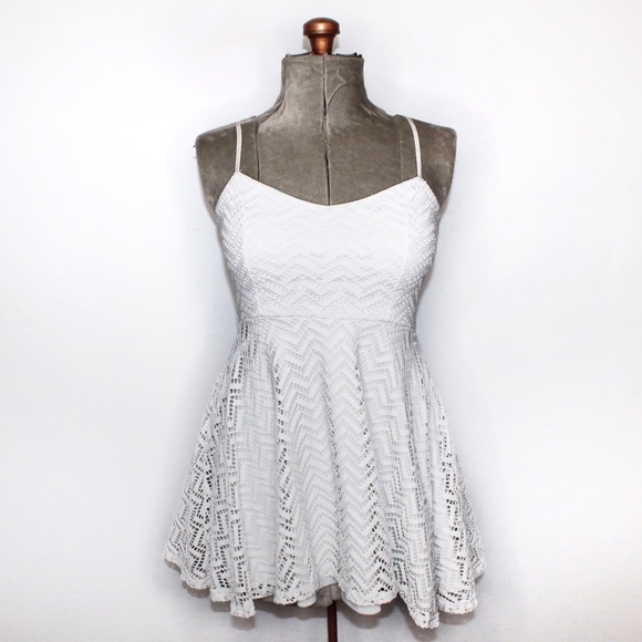 Streetwear Society Dresses & Skirts - 🎀3/$30 SWS Off White Mini Peplum Dress Large